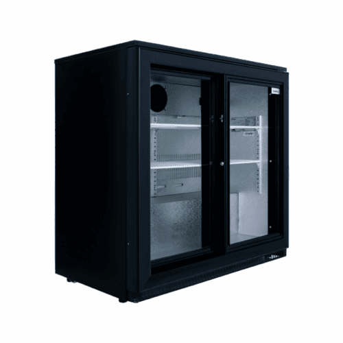 Bar Fridge 2X Sliding Doors Lockable
