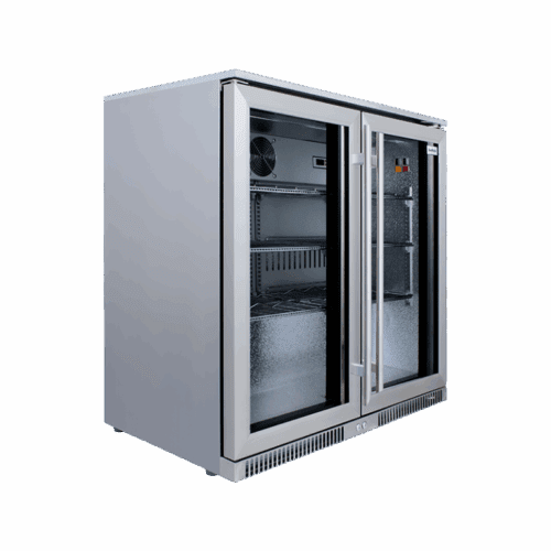 Bar Fridge 2X Hinged Doors Lockable