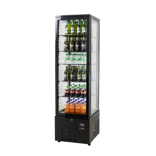 Refrigerated glass display cabinet - 279Lt, Black