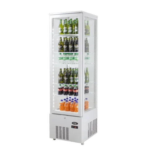 Refrigerated glass display cabinet - 279Lt, White