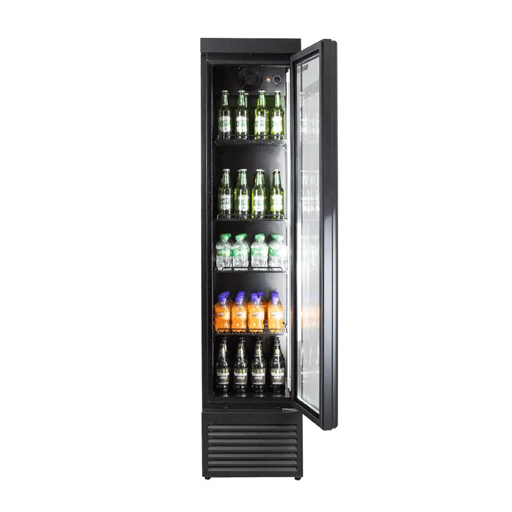 Upright Fridge G/D Slim line-PolarCab-Black - Image 2