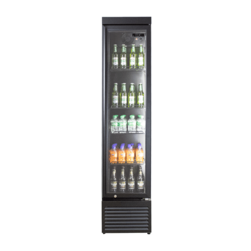 Upright Fridge G/D Slim line-PolarCab-Black
